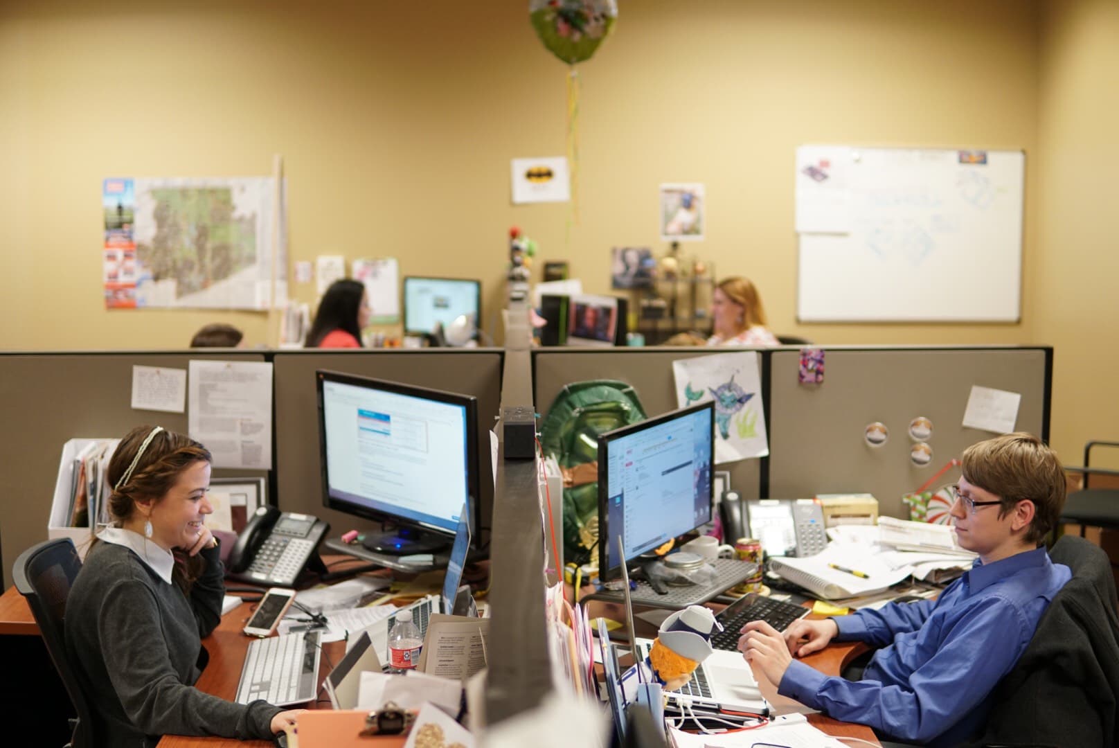 Community Impact team at work in the newsroom