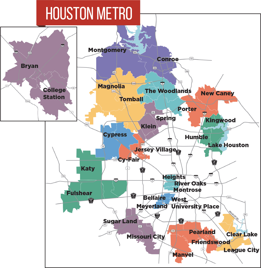Houston circulation map